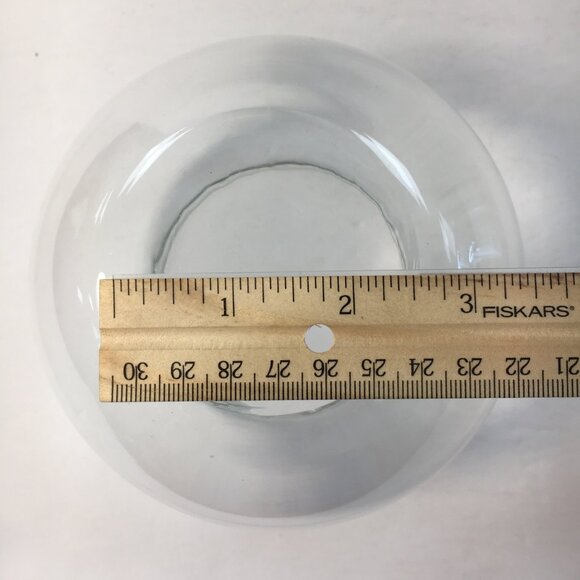 Clear Glass Bubble Bubble Ball Fish Bowl Vase 4" Opening Diameter - Picture 4 of 5